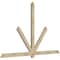 Ekena Millwork Kennewick Rough Sawn Timber Gable Bracket, Douglas Fir, 96"W x 60"H x 2"D x 4"F, 15/12 Pitch GBW096X60X0204KEN00RDF - alternate 3